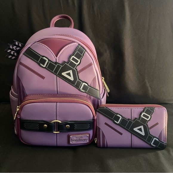 Hawkeye Kate Bishop Mini Backpack & Wallet Set 💜🖤🏹